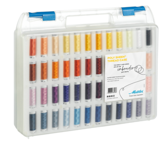 Bild einer POLY SHEEN® Fadenkoffer mit 96 Spulen farbigen POLY SHEEN® Fadenkoffer mit 96 Spulen Spule