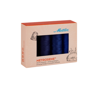 Image of a METROSENE® kit of 4 spools, navy colored METROSENE® kit of 4 spools, navy spool