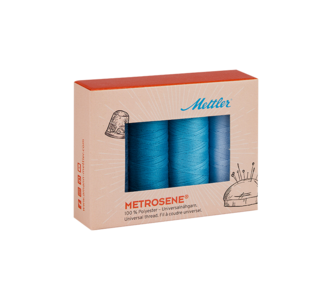 Image of a METROSENE® kit of 4 spools, ocean colored METROSENE® kit of 4 spools, ocean spool