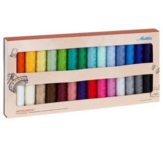 Image of a METROSENE® kit of 28 spools (150m/164yds) colored METROSENE® kit of 28 spools (150m/164yds) spool