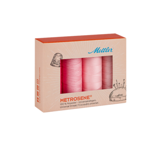 Image of a METROSENE® kit of 4 spools, pink colored METROSENE® kit of 4 spools, pink spool